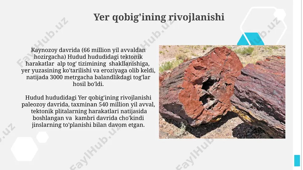 hududning tektonik tuzilishi geologik tarixi - Page 5