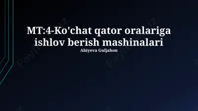 hosil yig'im-terim texnikasi — PPTX