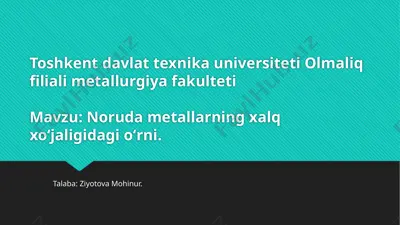 norudametal — PPTX