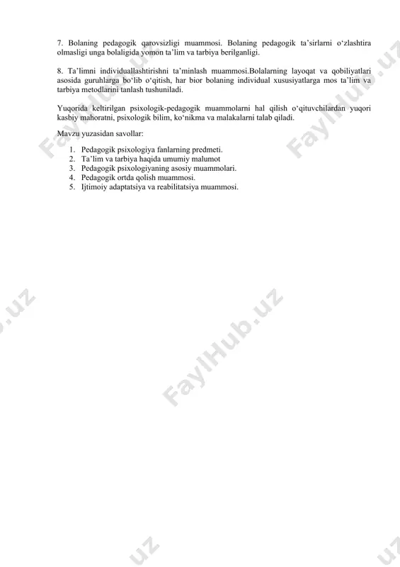 miyatning moddiy va madaniy taraqqiyoti darajasi bilan belgilanadi. ijtimoiy munosabatlar, umumiy maʼlumotga boʻlgan ehtiyoj, kishilarning kasbiy tayyorgarligiga, taʼlim haqidagi pedagogik gʻoyalarga qarab kishilik jamiyati taraqqiyotining turli bosqichlarida taʼlimning mohiyati, metodi, tashkiliy shakllari oʻzgarib borgan (qarang pedagogika). taʼlim mohiyat-eʼtibori bilan dars berish jarayonini, yaʼni pedagog (oʻqituvchi) faoliyatini, umuman oʻquvchining bilish, oʻrganish faoliyatiga rahbarlik qilishni hamda uqish jarayonini, yaʼni oʻquvchi faoliyatini bildiradi. taʼlim jarayoni taʼlim beruvchi — oʻqituvchi va taʼlim olayotgan oʻquvchilar faoliyatining yigʻindisidan iborat. taʼlim va tarbiya jarayonida shaxsning sifatlari, dunyoqarashi, qobiliyati oʻsadi. taʼlim avlodlar oʻrtasidagi maʼnaviy vorislikni taʼminlaydi: kishilarning ijtimoiytarixiy tajribalari yosh avlodga taʼlim orqali oʻtadi. taʼlim haqida turli nazariyalar mavjud. baʼzi nazariyalar taʼlimni jamiyatning ijtimoiyiqtisodiy tuzilishiga bogʻliq boʻlmagan hodisa sifatida baholasalar (qarang pedotsentrizm), baʼzisi taʼlimning sinfiy xarakterga ega ekanligini, u jamiyatning har bir aʼzosida muayyan siyosiy, falsafiy, axloqiy, huquqiy qarashlarni shakllantirish maqsadi sari karatilganligini taʼkidlaydi. taʼlimning maqsadi obʼyektiv hayot talablariga muvofiq holda oʻzgarib borgani kabi, taʼlimning xarakteri, yoʻnalishi ham …