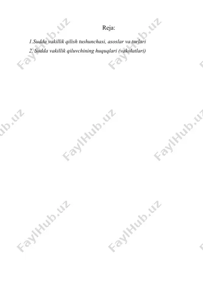 sudda vakillik qilish — DOC