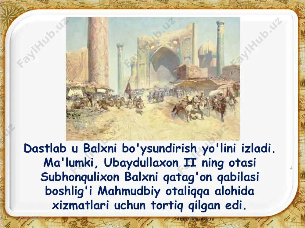 xviii asrning birinchi yarmida buxoro xonligida siyosiy tarqoqlikning kuchayishi 8-sinf - Page 4