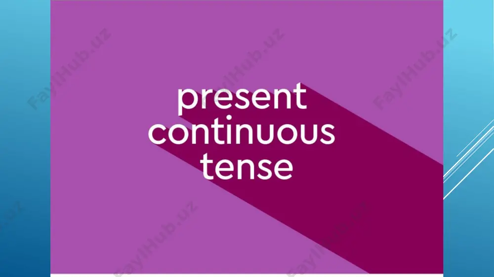 ingliz tili: present continuous tense taqdimoti - Page 2