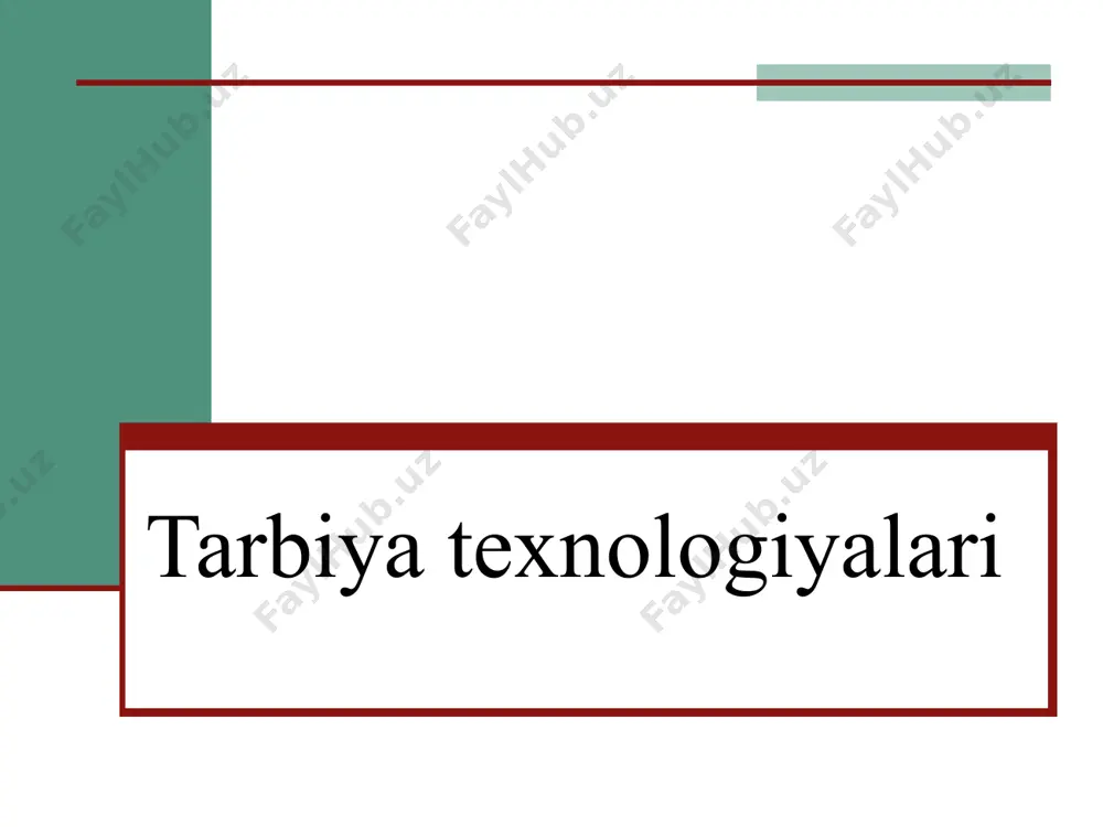 yo‘nalganlik; — ko‘p omillik; — jo‘shqinlik; — davomiylik; — uzluksizlik; — komplekslilik; — variantlilik; — ikki tomonli xarakter; — natijalarning olisligi. tarbiya vazifalari: 1. o‘z vatanining fuqarosini tarbiyalash. tarbiyaning bu vazifalarini amalga oshirish quyidagilarni taqozo etadi: — milliy vatanparvarlik, o‘z vataniga, tarixiga, madaniyatiga iftixor tuyg‘usi; — millatlararo madaniy munosabatlar, siyosiy madaniyat. 2. shaxsning ma'naviyatini shakllantirish. ma'naviyat — kishining ichki dunyosi bo‘lib, uning jamiyat va tabiatdagi «men»i, obrazi, taqdiri va rolini ifoda etadi. ma'naviyat darajasi — bu, ma'lum ma'noda, insoniylik mezonidir. ma'naviyatni shakllantirish— bu uning shaxsiy harakatlari, intilishlari, refleksiyasi bilan kishining ichki dunyosini vujudga keltirishdir. individuallik tabiat tuhfasi bo‘lib, uni rivojlantirish zarur. modomiki, inson jamiyatda yashar ekan, u jamiyatdagi axloq va huquq mezonlarini, ijtimoiy fikrlarni hurmat qilishi lozim. mehnatning aksariyat ko‘rinishlari uchun jamoa harakati zarur bo‘ladi. shu tufayli jamoaviylik ruhida tarbiyalash dolzarb masala bo‘lib hisoblanadi. ayni chog‘da individual tarbiya nihoyatda muhimdir, chunki bunga dastlab yetarlicha e'tibor berilmagan edi, hozir esa buni …