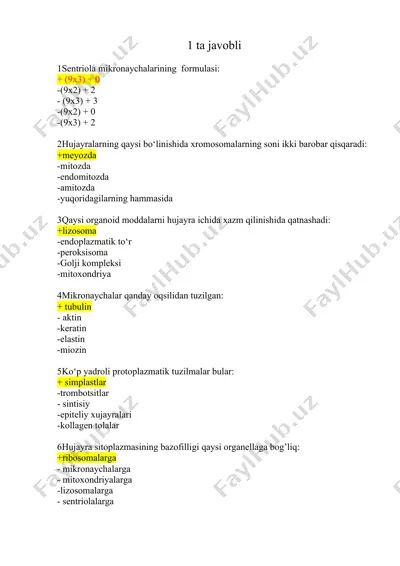 sentriola mikronaychalarining formulasi — DOCX