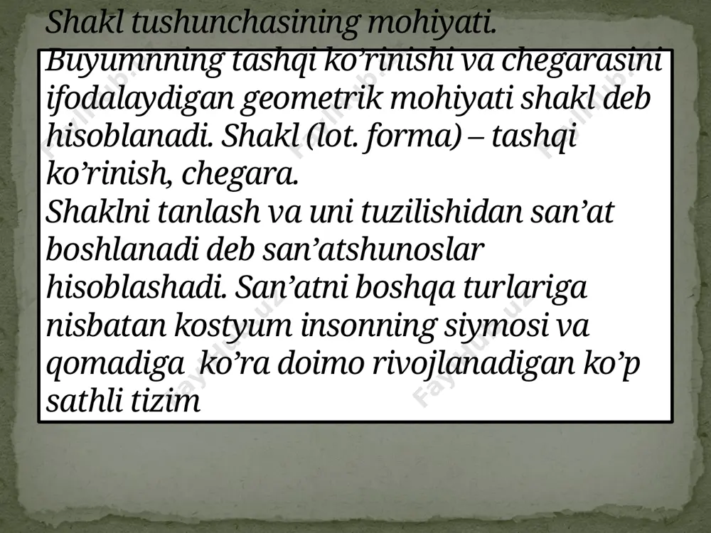 shakl - kostyumni badiiy loyihalash jarayonining asosi - Page 3