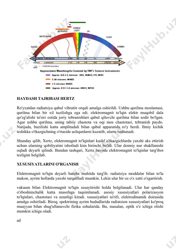 tajribalari sharofati hertz amalda elektromagnit to'lqinlar kashf kim birinchi bo'ldi. bundan tashqari, ularning tajribalari davomida, olimlar xususiyatlarini va nurlanish xususiyatlarini aniqladilar. elektromagnit to'lqinlar hertz tufayli tez yuqori kuchlanish manbai orqali vibratör oqim uyg'onishi puls qator qabul qildi. yuqori chastota oqimining tutashuv orqali aniqlash mumkin. shu da tebranish chastotasi sig'im va indüktivite yuqori, yuqori bo'ladi. lekin bu yuqori chastota hech qanday kafolat yuqori oqimi hisoblanadi. "dipol antenna" - o'z tajribalar o'tkazish, xertz endi deb nomlangan juda oddiy qurilma ishlatiladi. qurilma ochiq turdagi bir tebranish elektron hisoblanadi. ad haydash tajribasi hertz ro'yxatdan radiatsiya qabul vibratör orqali amalga oshirildi. ushbu qurilma moslamasi, qurilma bilan bir xil tuzilishga ega edi. elektromagnit to'lqin elektr muqobil dala qo'zg'alishi ta'siri ostida joriy tebranishlari qabul qiluvchi qurilma bilan sodir bo'lgan. agar ushbu qurilma, uning tabiiy chastota va oqi mos chastotasi, tebranish paydo. natijada, buzilishi katta amplitudali bilan qabul apparatida ro'y berdi. ilmiy kichik teshikka o'tkazgichning o'rtasida uchqunlarni kuzatib, …