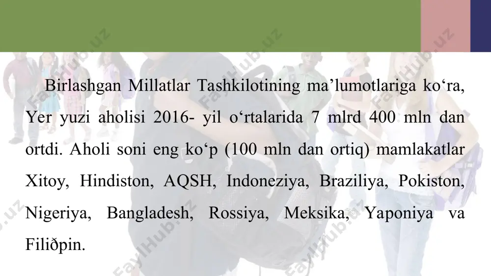 yer yuzi aholisi, irqlar 6-sinf - Page 4