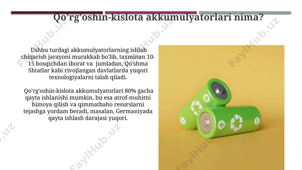 qo'rg'oshin-kislota akkumulyatorlari - Page 5