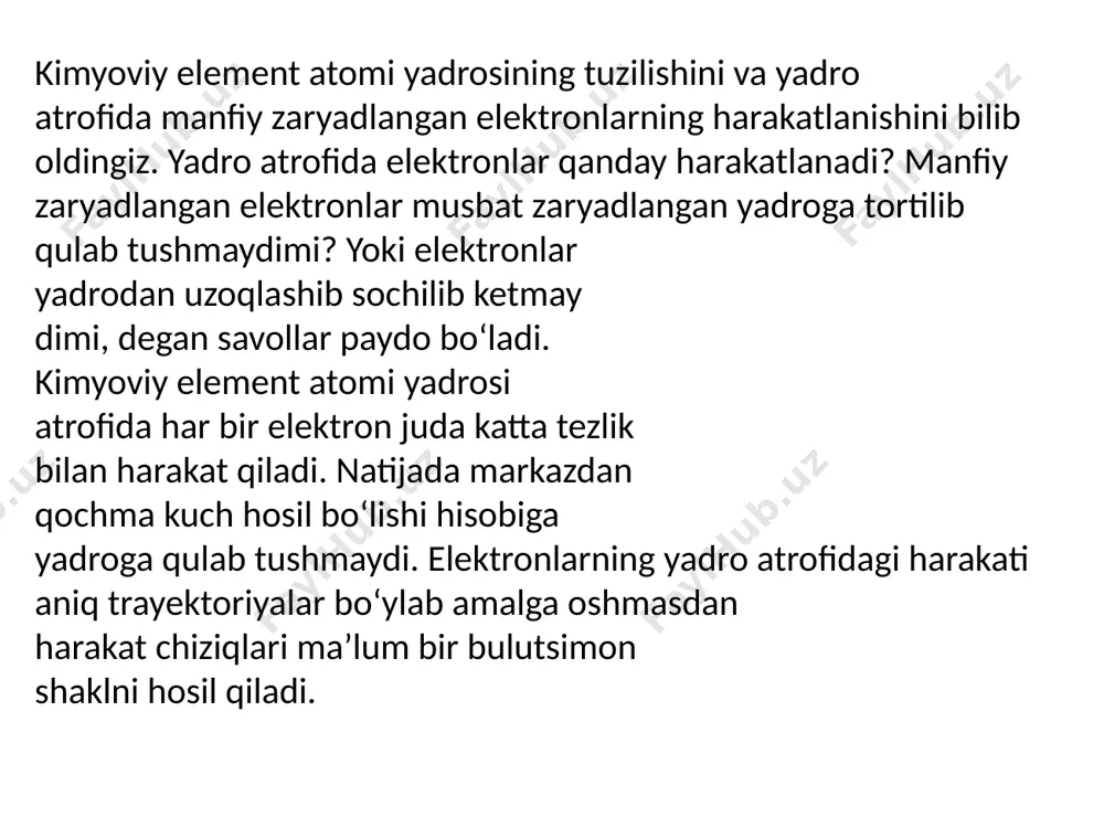 atom elektron qavatlari tuzilishi. energetik po'gonachalar - Page 4