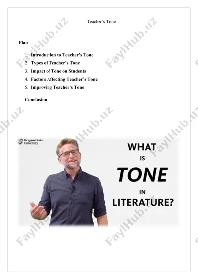 teacher’s tone. — DOCX