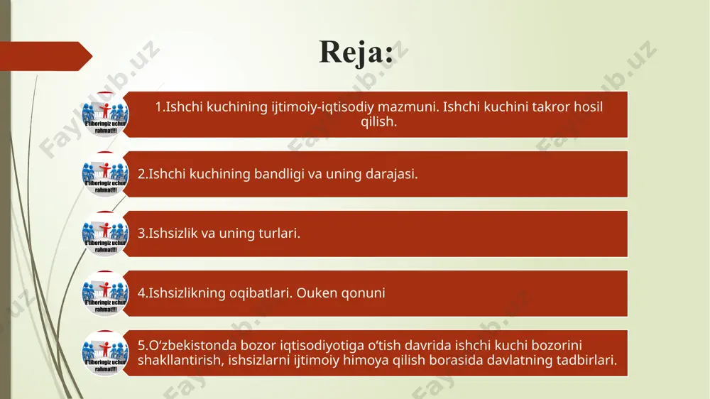 i jihatidan ijtimoiy ishlab chiqarish ehtiyojlariga muvofiqligi darajasini namoyon etadi. 2. hozirgi davrda ishchi kuchi resurslarining faol va potensial qismi farqlanadi. ijtimoiy ishlab chiqarishda band bо‘lgan va ishlashga tayyor bо‘lib, ish izlab turgan shaxslar ishchi kuchi resurslarining faol qismi hisoblansa, ishlab chiqarishdan ajralgan holda о‘qiyotganlar va vaqtinchalik uy xо‘jaligida, boshqa har xil ishlarda band bо‘lganlar potensial qismi hisoblanadi. ish bilan tо‘la band bо‘lishni mutlaq ma’noda tushunmaslik kerak. birinchidan, ishsizlikning ma’lum darajasi iqtisodiyot uchun meyordagi hol hisoblanadi. ikkinchidan, ish bilan tо‘la band bо‘lish mehnatga layoqatli barcha kishilar albatta umumlashgan (davlat va jamoa korxonalarida) ishlab chiqarishga jalb etilishi zarurligini anglatmaydi. ularning bir qismi о‘zini oilada xizmat kо‘rsatishga, bolalar tarbiyasiga, shuningdek, xususiy korxonalar va shaxsiy yordamchi xо‘jalikda mehnat qilishga, yakka tartibdagi mehnat faoliyati bilan shug‘ullanishga bag‘ishlashi mumkin. uchinchidan, ish bilan tо‘la band bо‘lish uning samaradorligi bilan, mehnat resurslaridan g‘oyat oqilona foydalanish bilan qо‘shib olib borilishi kerak. 3. iqtisodiyotning samarali amal qilishiga mamlakatdagi ishsizlik …