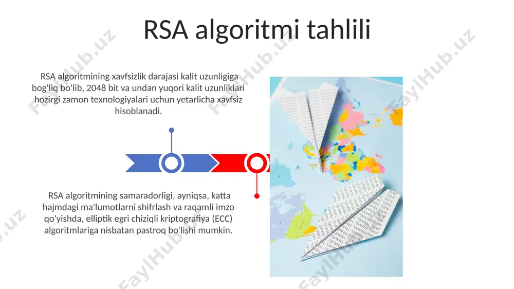 bitlik rsa kalitlaridan foydalanish bilan ta’minlanadi, ammo kvant kompyuterlarning rivojlanishi bu uzunlikni kelajakda 4096 bitgacha oshirishni talab qilishi mumkin. raqamli imzo algoritmlarining qo'llanilishi davlat sektorida ishlatilayotgan raqamli imzo tizimlari, o'rtacha 99,99% ishonchlilik darajasiga ega bo'lib, yillik xatolik ko'rsatkichi 0,01% dan kam. raqamli imzoning yuridik kuchga ega bo'lishi uchun, milliy standartlarga muvofiq, hash funksiyalari (sha-256 va boshqalar) va sertifikatlarni ro'yxatdan o'tkazish tizimi muhim ahamiyatga ega. hash funksiyalari va ularning ahamiyati xesh funksiyalari ma’lumotlarning o’zgarishini aniqlashda muhim rol o’ynaydi, 256 bit yoki undan katta xesh qiymatlarini hosil qilib, ma’lumotlarning butunligini ta’minlaydi. md5 va sha-256 kabi turli xesh algoritmlari har xil xavfsizlik darajalarini ta’minlaydi, bundan sha-256 algoritmi yuqori xavfsizlik darajasiga ega. tavsiyalar “tavsiyalar”da qoʻllaniladigan raqamli imzo algoritmlari, masalan, gost r 34.10-2012, milliy standartlarga mos keladi va maʼlumotlarning yaxlitligini va manbasini tasdiqlash uchun ishlatiladi. “tavsiyalar”da 256 bitlik kalit uzunligiga ega boʻlgan rsa algoritmi keng qoʻllaniladi, bu esa yuqori darajadagi xavfsizlikni taʼminlaydi va 1024 bitlik …