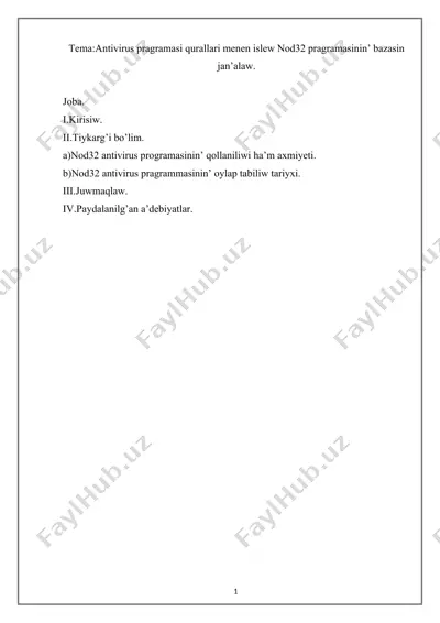 nod32 antivirus pragramasi — DOCX