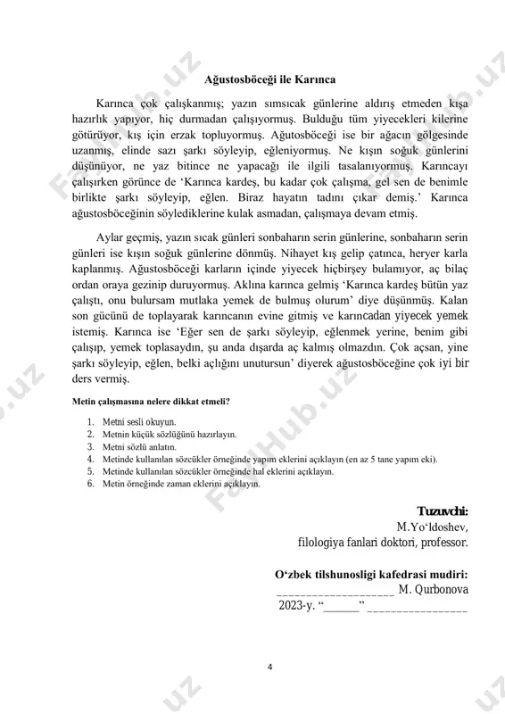 turk tili fanidan 1-oraliq nazorat savolnomasi - Page 4