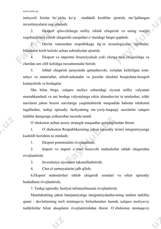 ilan ham samarali hamkorlik qilmoqda. bular orasida yevropa ittifoqi alohida o`rin tutadi. 1996 yilda yevropa ittifoqi bilan o`zbekiston o`rtasidagi munosabatlami rivojlantirishda bir qancha muhim ishlar amalga oshirildi. tif milliy banki va "asaka" - dunyoning 1000 yirik banklari ro`yxatida financial times xalqaro axborot agentligi guruhiga kiruvchi the banker, 2001 moliya yili yakunlari bo`yicha dunyoning 1000 ta yirik banki ro`yxatini e`lon qildi. ushbu ro`yxatda respublikamizning ikkita banki - tif milliy banki va "asaka" bank - mos ravishda 418 va 947 o`rinni egallashdi. "asaka" banki, shuningdek, kapitalning aktivlarga nisbati bo`yicha uchinchi, kapital adekvatligi bo`yicha sakkizinchi o`rinni egalladi. bu bank barqarorligi va iqtisodiyotdagi keskin makroiqtisodiy o`zgarishlardan dalolat beradi. tif milliy banki 639 mln. aqsh dollari kapital va 3,8 mlrd. aqsh dollari aktivi bilan mdhning yirik banklari ichida yuqori o`rinlarni egallaydi hamda markaziy osiyoning eng yirik banki hisoblanadi. manba: http://vvvvvv.uza.uz, vvvvvv.uzreport.com xalqaro moliya munosabatlarini erkinlashtirishning huquqiy asoslari o`zbekiston respublikasida mustaqillik yillarida amalga oshirilgan tadbirlar natijasida …