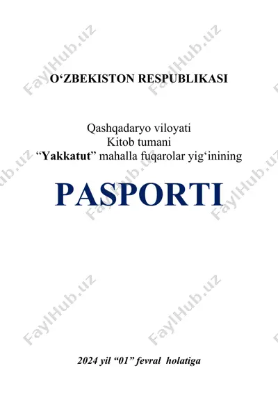 yakkatut mahalla fuqarolar yig‘ini — DOC