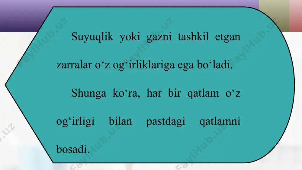tinch holatdagi gaz va suyuqlikda bosim 6-sinf - Page 3