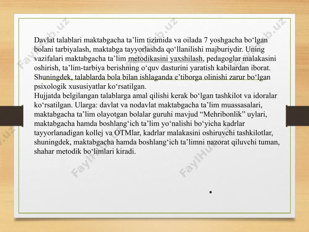toshkent davlat pedagogika universiteti maktabgacha ta'limining maqsad va vazifalari - Page 5