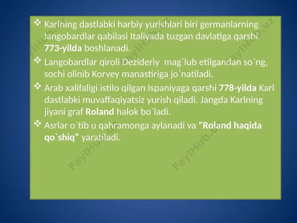 eriya inqirozi boshlanadi. verden shahrida 843-yilda tuzilgan shartnomaga binoan vujudga kelgan qirolliklar o`rnida,keyinchalik-fransiya,germaniya va italiya davlatlari tashkil topadi. image1.jpeg image2.jpeg /docprops/thumbnail.jpeg