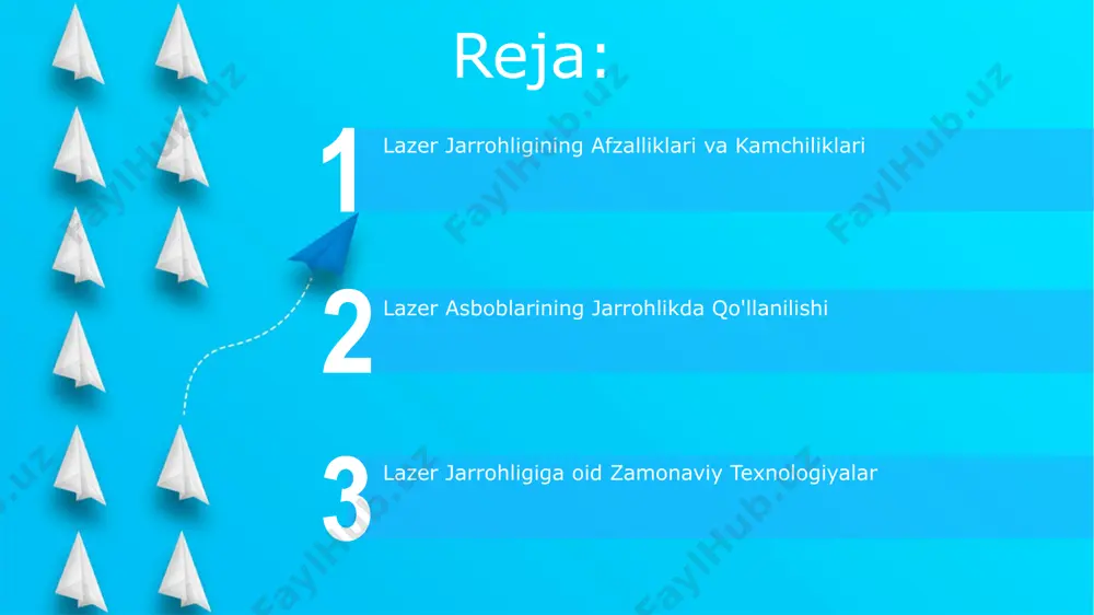 chuqurlikdagi kesmalarni bajarishga imkon beradi, bu esa jarrohga aniqroq va nozik operatsiyalarni, masalan, stomatologiyada 2-3 mm li kanallarni tozalashni amalga oshirishga imkon beradi. jarrohlik lazerlarining ish prinsipi nd:yag lazerlari (neodimiy: ittriy alyuminiy granat) esa 1064 nm to'lqin uzunligidagi nurlanish bilan ishlaydi va chuqurroq to'qimalarga ta'sir qiladi, bu esa buyrak toshlarini maydalash yoki gemostazni ta'minlash kabi muolajalarni samarqanddagi shifoxonalarda o'tkazish imkonini beradi. jarrohlik lazerlari, masalan co2 lazerlari, 10,600 nm to'lqin uzunligidagi infraqizil nurlanishdan foydalanib, suv molekulalarini tezda bug'latish orqali to'qimalarni kesish va koagulyatsiya qilishni amalga oshiradi, bu esa minimal invaziv jarrohlikni ta'minlaydi. lazerning turli xillari va ularning xususiyatlari start эр:yag лазерининг узун тўлқинли узунлиги туфайли, у сув молекулаларини яхши ютади ва бу унинг теридаги ва юмшоқ тўқималардаги операцияларда, масалан, дерматологияда, жуда самарали бўлишига олиб келади, кўпинча 100-300 мкм диаметрдаги нурланиш фойдаланилади. nd:yag лазери, унинг юқори энергияли импульслари туфайли, 5-10 мм чуқурликдаги тўқималарни бузишга қодир бўлиб, урологиядаги, масалан, простата бези операцияларида кенг …