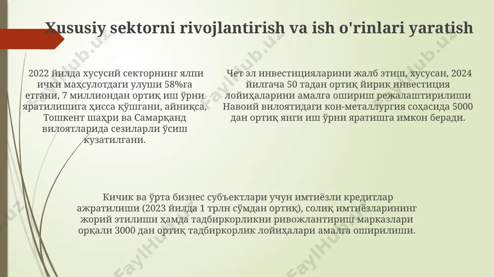 oʻzbekistonda ishchi kuchini ish bilan taminlash yoʻnalishlari - Page 5