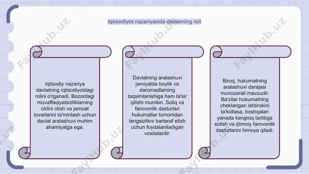 h siyosatchilar uchun juda muhim, chunki u resurslarni taqsimlash bo'yicha turli siyosatlarning oqibatlari haqida tushuncha beradi. iqtisodiy nazariya va narx strategiyasi iqtisodiyot nazariyasi iqtisod fanining bo'limi bo'lib, u tovar va xizmatlarni ishlab chiqarish, taqsimlash va iste'mol qilishda shaxslar va firmalar qanday qaror qabul qilishini o'rganadi. u bozorlarning xatti-harakatlarini, hukumat siyosatining ta'sirini va iqtisodiy o'sish va rivojlanishning hal qiluvchi omillarini tushunish uchun asos yaratadi. narxlar strategiyasi iqtisodiy nazariyaning asosiy tarkibiy qismidir, chunki ular bozordagi talab va taklif dinamikasiga ta'sir qiladi va firmalarning rentabelligiga ta'sir qiladi. 1 2 3 iqtisodiy nazariya va iqtisodiy rivojlanish iqtisodiy nazariyalar iqtisodiy faoliyat va rivojlanish o'rtasidagi munosabatlarni tushunish uchun asoslar beradi. bu nazariyalar sarmoya, savdo va texnologik taraqqiyot kabi iqtisodiy o‘sishga ta’sir etuvchi omillarni tushuntirishga yordam beradi. iqtisodiy nazariyalarni o'rganish orqali siyosatchilar va iqtisodchilar barqaror iqtisodiy rivojlanishga yordam beradigan strategiyalarni ishlab chiqishlari mumkin. iqtisodiy nazariya va moliyaviy bozorlar iqtisodiy nazariya shaxslar va jamiyatlar tanqis resurslarni taqsimlash bo'yicha …