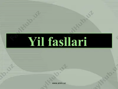 yil fasllari — PPT