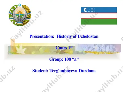 historiy of uzbekistan — PPT