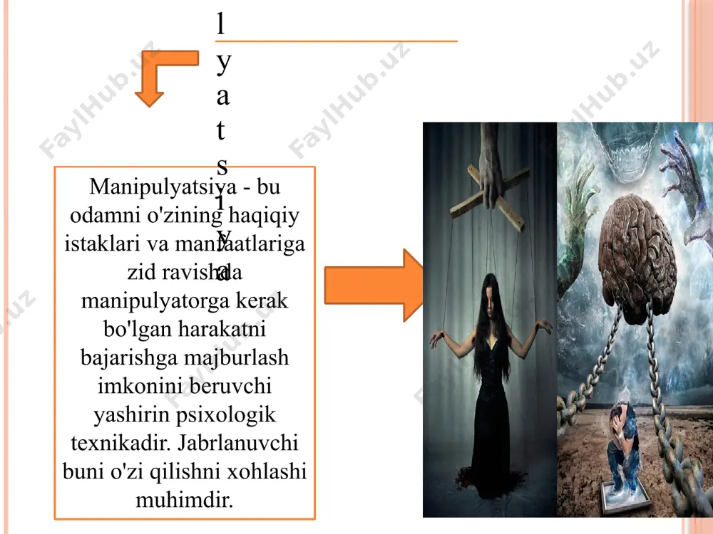 vaziyatda mish-mishlar, taxminlar, talqinlardan foydalanish. ba'zi faktlarni yashirish va boshqalarni yopish. parchalanish usuli. ko'p takrorlash. yolg'on hodisalarni yaratish, manipulatsiyani qanday tanish mumkin? birinchi qadam. o'z his-tuyg'ularingizni tahlil qiling. agar siz "ehtirosli" yoki o'tkir hissiy portlashni his qilsangiz - bu manipulyatsiya belgisi bo'lishi mumkin. ikkinchi qadam. vaziyatdagi o'zgarishlarni kuzating. agar siz hozirgi paytda siz uchun noqulay vaziyatga tushib qolsangiz, bu manipulyatsiya belgisi bo'lishi mumkin. uchinchi qadam. tinch va ob'ektiv bo'lishga harakat qiling. manipulatsiyaga qanday qarshi tush mumkin tashqi kelishuv (siz rozi bo'lgan narsadan boshlang, siz hatto raqibning so'zlari foydasiga argument qilishingiz mumkin)."-" ni "+" ga o'zgartirish, faktlar bayoni. suhbat mavzusini o'zgartirish, yakuniy javobni kechiktirish (ma'lumotni hisobga oling va qarorni ertaga qoldiring, "ertalab kechqurundan ko'ra dono"). salbiy bahoga e'tibor bermaslik yoki javob berishdan bosh tortish (masalan: "men bu izohga javob bermayman, javob berish o'zimni kamsitish demakdir"; "men bu savolni jimgina o'tkazaman ..." va hokazo). 20-asrning ikkinchi yarmi - insoniyat jamiyatining global kompyuterlashuvi …