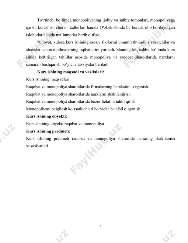 chilar sarflangan xarajatlaming har bir birligi evaziga ko‘proq foyda olish 1.1-rasm.raqobat ishtirokchilari va ularning asosiy maqsadlari[footnoteref:2] [2: manba: muallif tomonidan ishlangan.] maqsadida raqobatlashadilar. mana shu foyda orqasidan quvish natijasida ular orasida tovarlami sotish doiralarini kengaytirish, qulay bozorlar, arzon xomashyo, energiya va arzon ishchi kuchi manbalariga erishish uchun kurash boradi. o‘z navbatida xaridorlar, ya’ni iste’molchilar sarflagan har bir so‘m xarajati evaziga ko‘proq naflilikka ega bo‘lish uchun kurashadilar, ularning har biri arzon, sifatli tovar va xizmatlarga ega bo‘lishga harakat qiladi. ishlab chiqaruvchilaming faoliyat ko‘rsatuvchi tadbirkor va mulk egasi sifatida erkin va mustaqil bo‘lishi raqobatning iqtisodiy asosini tashkil etadi. chunki har bir mulk egasining o‘z manfaati bo‘lib, ular shu manfaatga erishish uchun intiladi. mulk egasining tovar ishlab chiqarish va barcha boshqa sohalardagi faoliyati shu manfaatga bo‘ysundirilgan bo‘ladi. bu jihatdan qaraganda raqobat erkin iqtisodiy faoliyat qiluvchi sub’ektlar manfaatlarining to‘qnashuvidan iborat boiishini aniq tavsiflaydi. raqobat mavjud bo‘lishining boshqa sharti tovar-pul munosabatlarining ma’lum darajada rivojlangan bozor …
