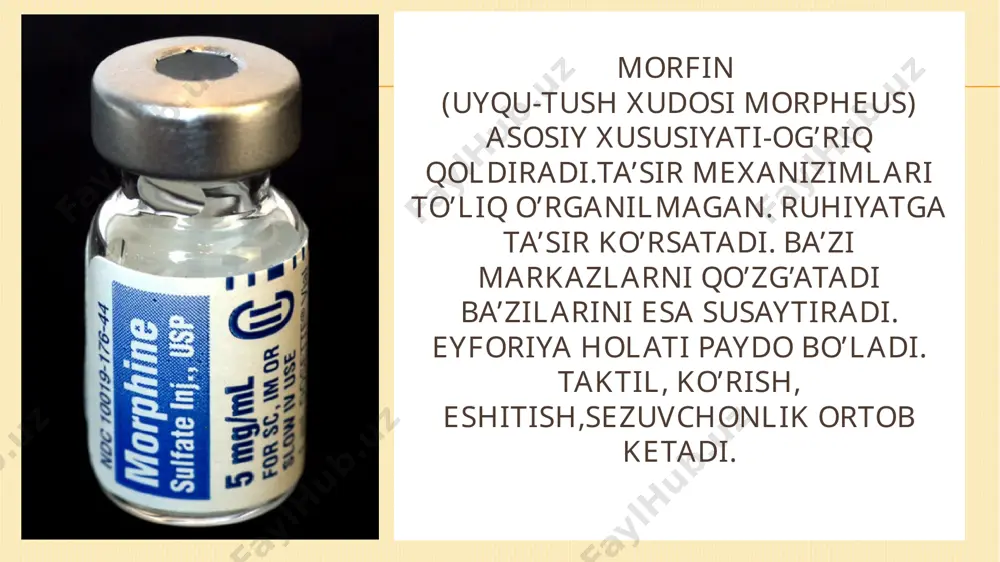 analgetiklar. narkomaniya va uning asoratlari - Page 3