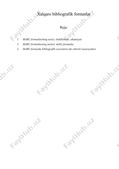 xalqaro bibliografik formatlar — DOCX