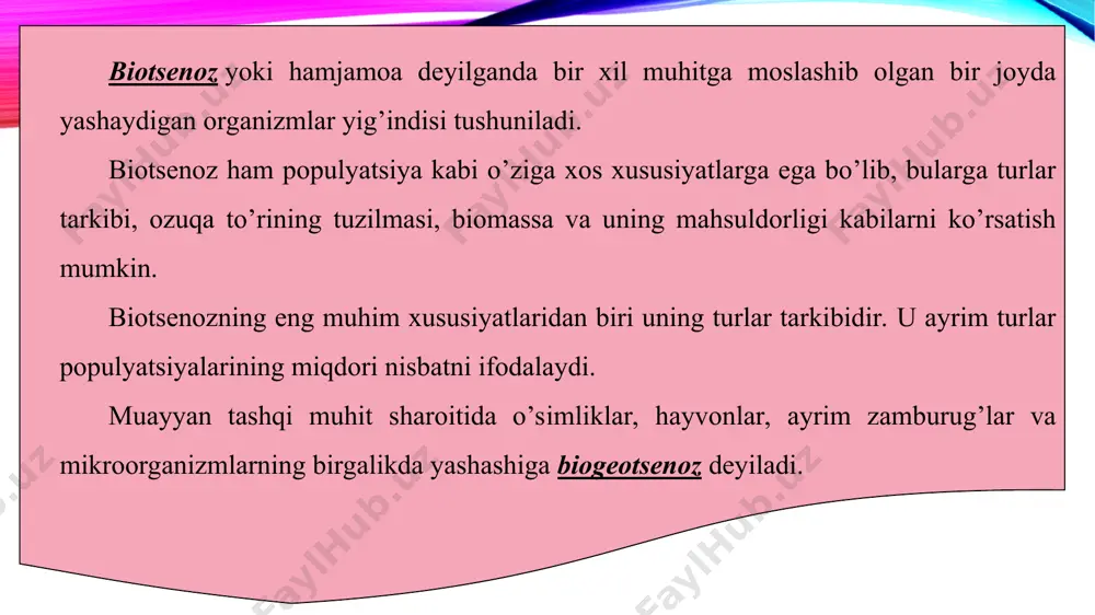 ekotizimlar tarkibi, unda modda va energiya almashinuv - Page 3