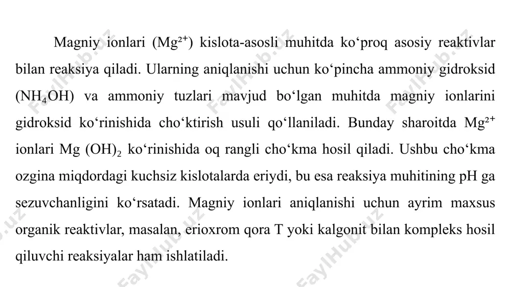 v analitik guruh kationlarining umumiy tavsifi va guruh reagenti ta’siri - Page 4