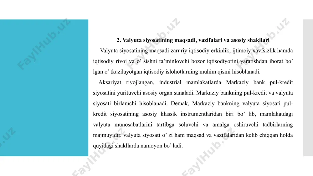 rishda iqtisodiy mezonlarga to‘liq rioya qilinishiga qaratilgan alohida e'tibor natijasida iqtisodiyotga ajratilayotgan kreditlar hajmi va pul massasining keskin oshib ketishi oldi olindi. bunda, markaziy bank tomonidan amaldagi qayta moliyalash stavkasida tijorat banklariga likvidlikni berish operatsiyalarini davom ettirilishi banklararo pul bozori hamda banklarning depozit va kreditlari bo‘yicha foiz stavkalarining ko‘tarilishiga ta'sir ko‘rsatdi. qayd etish lozimki, 2017 yilning iv choragida bank tizimidagi likvidlik hajmining oshishi foiz stavkalarining pasayishiga olib kelmadi. bunda, kuzatilgan likvidlik oshishining asosiy qismi alohida yirik banklar hissasiga to‘g‘ri keldi. mazkur banklar tomonidan likvidlikning oshirilishi ularning o‘z mijozlari oldidagi qisqa muddatli majburiyatlarini bajarish maqsadida amalga oshirildi va ushbu moliyaviy resurslar banklararo pul bozorida qo‘shimcha taklifni hosil qilmadi. xususan, 2017 yilning oktabr-dekabr oylarida banklararo pul bozoridagi o‘rtacha tortilgan foiz stavkasining 11,8 foizdan 13,1 foizgacha oshishi kuzatildi. shu bilan birga, majburiy rezervlar hisobvaraqlaridagi mablag‘larni tasarruf etishdagi moslanuvchanlik milliy valyutadagi likvidlikdan foydalanish hamda bank tizimidagi likvidlikning darajasini maqbullashtirish imkoniyatini yaratdi. bu hol, o‘z …