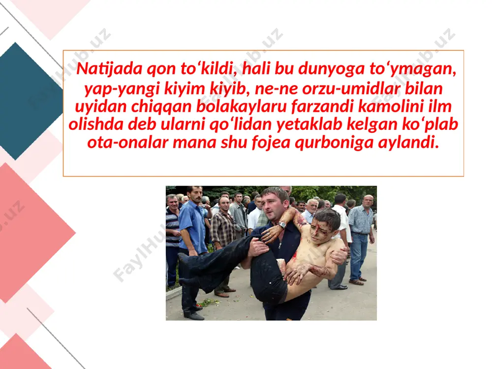 dunyo bo’yicha ro’y bergan yirik terrorchilik hurujlari (beslan, nyu york, ishid) - Page 4
