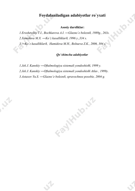 qovoq kasalliklari. klinikasi davolash (nеrv mushsak apparati kasalliklari) - Page 5