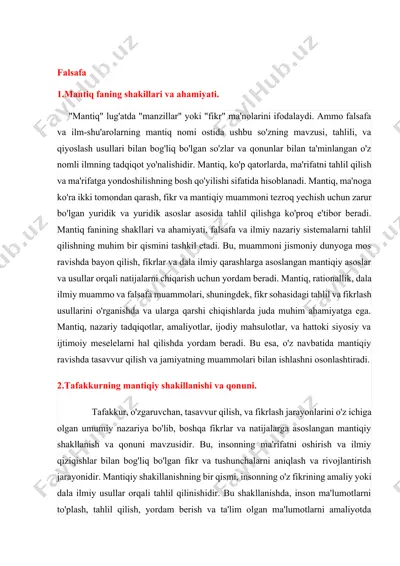 falsafa — DOCX