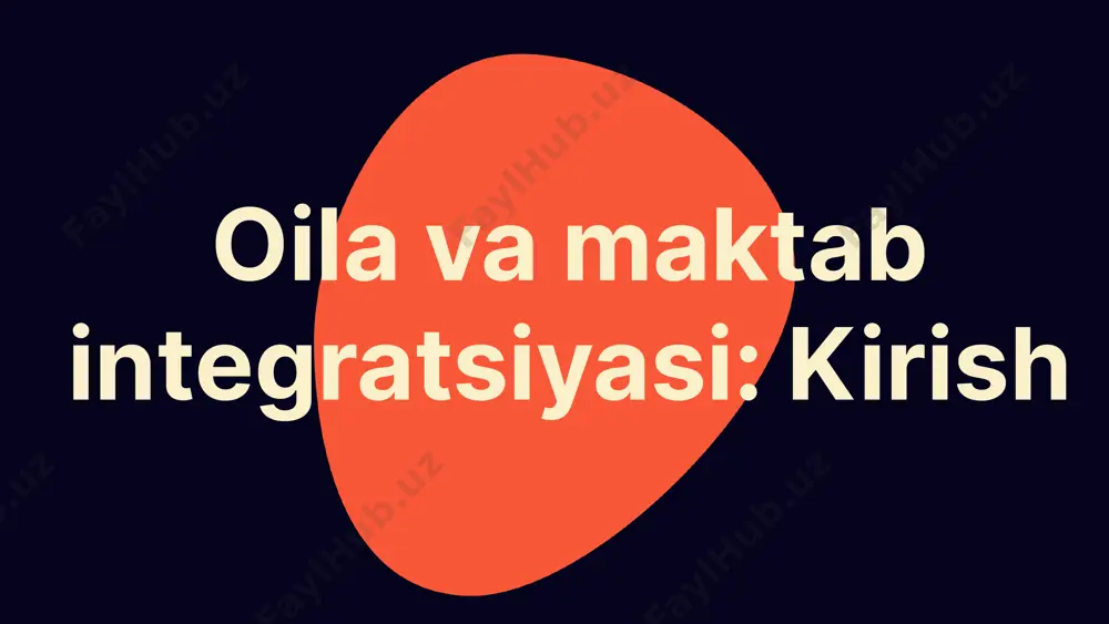 lanishiga ijobiy ta'sir ko'rsatadi. treninglar va seminarlar oila va maktab uchun tashkil etilgan treninglar va seminarlar ota-onalarga ta'lim jarayonida qanday ishtirok etishni o'rgatadi. ushbu tadbirlar ota-onalarning bilimlarini oshirish va ularga bolalarining ta'limi bilan faol shug'ullanish imkoniyatini beradi. samarali treninglar o'quvchilarning muvaffaqiyatini oshirishga yordam beradi. ta'limda oila ishtiroki ta'lim jarayonida oila ishtirokini oshirish uchun ota-onalarga uydagi ta'lim faoliyatlari haqida ma'lumot berish kerak. ota-onalar farzandlari bilan birga uy vazifalarini bajarish va o'qish jarayoniga jalb qilishlari lozim. shu tariqa, bolalarining ta'limiga ijobiy ta'sir ko'rsatishlari mumkin. umumiy xulosa oila va maktab integratsiyasi bugungi kunda ta'lim jarayonining muhim qismi hisoblanadi. ushbu integratsiya o'quvchilarning akademik va ijtimoiy rivojlanishiga ijobiy ta'sir ko'rsatadi. oila va maktab o'rtasidagi hamkorlik o'quvchilarning qiziqishlarini oshiradi va ularning o'ziga bo'lgan ishonchini mustahkamlaydi. shuningdek, bu jarayon ta'lim sifatini oshirishda muhim rol o'ynaydi. kelajakda tavsiyalar kelajakda oila va maktab integratsiyasini yanada rivojlantirish uchun bir nechta tavsiyalar mavjud. birinchidan, ota-onalar va o'qituvchilar o'rtasidagi muloqotni kuchaytirish lozim. …