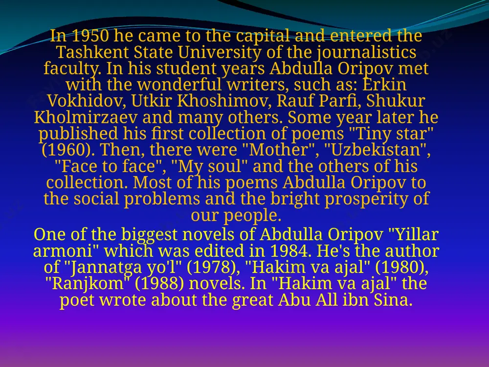 abdulla oripov poet - Page 3