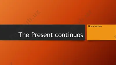 the present continuos — PPTX