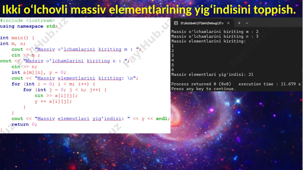 massivlar bilan ishlash bo‘yicha amaliyot - Page 3