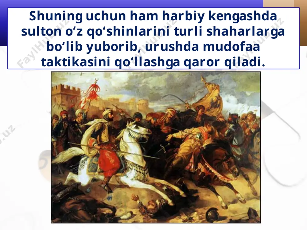 muhammad xorazmshohning mamlakat mudofaasiga oid tadbirlari va uning oqibati. 7 - sinf - Page 5