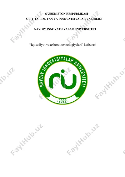 valyuta kurslari va jahon valyuta tizimi — DOC