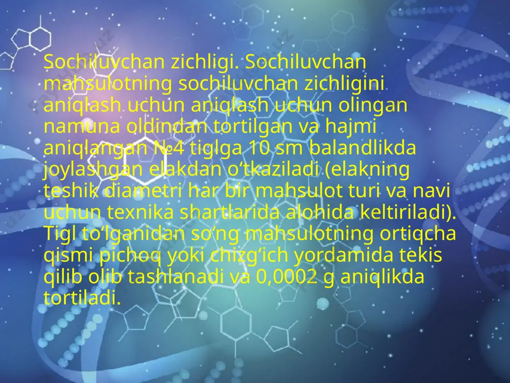 sh orqali amalga oshiriladi. ko'pincha bu kabob va qo'zichoq go'shti bo'lib, ular soxta bo'lib, qo'zichoqni mol go'shti bilan almashtiradi, chunki ularning rangi bir -biriga o'xshash. cho'chqa go'shti soxtalashtirish sifatida ishlatilganda, u qon yoki qizil bo'yoq bilan bo'yaladi. qo'zichoq go`shtining rangi och qizildan (qo'zichoq go'shti) och sarg'ish qizilgacha (katta hayvonlar go'shti), yog'lar oq, yaqqol ko'rinadigan, mol go'shti och qizildan to'q qizilgacha, yog'lar och sariq yoki sariq rangda bo'lishi mumkin .qo'yni mol go'shti yoki cho'chqa go'shti bilan almashtirish uning ishlab chiqarilishi va import uchun sotib olinishi, go'sht esa qimmatroq bo'lishi bilan izohlanadi ranglangan cho'chqa go'shti agar u suvga joylashtirilgan bo'lsa, tan olinishi mumkin, qon yoki bo'yoq esa suvda eriydi va cho'chqa o'zining o'ziga xos pushti rangini kulrang tusga ega bo'ladi. tabiiy yarim tayyor mahsulotlarni qalbakilashtirish, oziq-ovqat mahsulotlariga ajratilgan kesimlarni kam qimmatli mahsulotlar bilan almashtirish orqali amalga oshiriladi xulosa miqdoriy sohtalashtirish ikki usulda amalga oshiriladi ajratilgan yarim tayyor mahsulotlar yoki konservalangan go'shtning massasini …