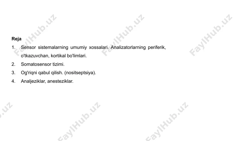 + o'tkazuvchanligi ortadi. orqali ionli oqim o'ta boshlaydi , bu esa retseptor potentsialining paydo bo'lishiga olib keladi. ko'tarilganda , retseptorda impulslar hosil bo'lib, tolalar bo'ylab markaziy asab tizimiga tarqaladi. haroratni qabul qilish. harorati nisbatan tor chegaralarda o'zgarib turadi, shuning uchun termoregulyatsiya mexanizmlarining ishlashi uchun zarur bo'lgan atrof-muhit harorati haqidagi ma'lumotlar ayniqsa muhimdir. termoreseptorlar terida, ko'zning shox pardasida, shilliq pardalarda, shuningdek markaziy asab tizimida (gipotalamusda ) joylashgan . ular ikki turga bo'linadi: sovuq va termal (ular ancha kam va ular sovuqdan ko'ra terida chuqurroq yotadi). eng ko'p termoretseptorlar yuz va bo'yin terisida joylashgan . termoreseptorlar hosil bo'lgan impulslarning chastotasini oshirish orqali harorat o'zgarishiga javob beradi . oshishi haroratning o'zgarishiga mutanosibdir va 20 dan 50 ° c gacha bo'lgan harorat oralig'ida termal retseptorlarning doimiy impulslari kuzatiladi; xolodovlar uchun differentsial sezgirligi juda katta: ularning impulslarida uzoq muddatli o'zgarishlarga olib kelishi uchun haroratni mushaklar uch turdagi maxsus retseptorlarni o'z ichiga oladi : - mushak …