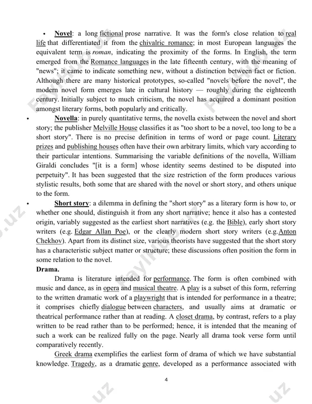 s it from ordinary speech or other kinds of writing (e.g., journalism). jim meyer considers this a useful characteristic in explaining the use of the term to mean published material in a particular field (e.g., "scientific literature"), as such writing must use language according to particular standards. the problem with the formalist definition is that in order to say that literature deviates from ordinary uses of language, those uses must first be identified; this is difficult because "ordinary language" is an unstable category, differing according to social categories and across history. etymologically, the term derives from latin literatura/litteratura "learning, a writing, grammar," originally "writing formed with letters," from litera/littera "letter". in spite of this, the term has also been applied to spoken or sung texts. poetry a calligram by guillaume apollinaire. these are a type of poem in which the written words are arranged in such a way to produce …
