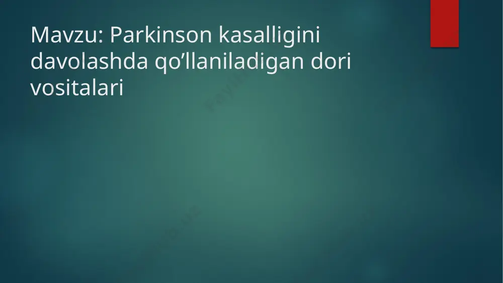 parkinson kasalligini davolash - Page 2