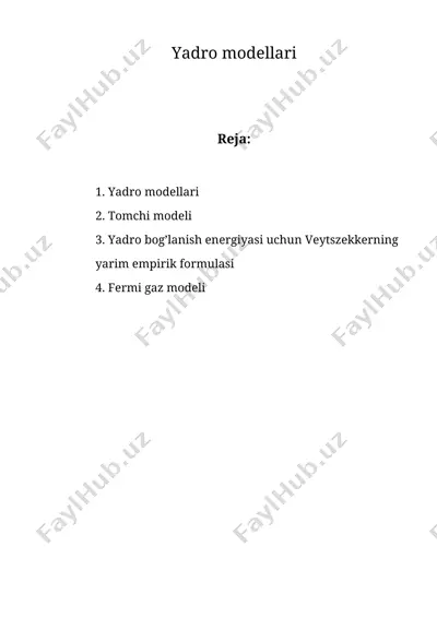 yadro modеllari — DOC